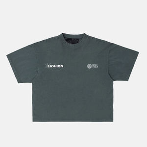 Maglietta Unisex stampata a spalla rilassata all'ingrosso con Logo personalizzato per gli uomini - Product Image 1