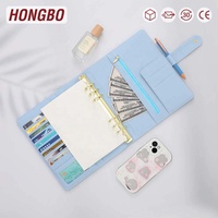 Hongbo meilleure vente 39 couleurs en cuir de galet gaufré A5 Agenda planificateur Budget reliure à anneaux journal en papier à feuilles mobiles comme cadeau de noël