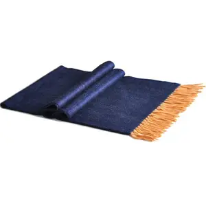 Синий шарф с Фениксом, кашемировый двусторонний модный плотный зимний тканый женский хиджаб, дизайнерский шарф, шаль, оптовая продажа