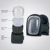 Protection professionnelle, genouillères épaisses en PVC+EVA mousse+600D unisexes, fermeture à boucle, imperméables, respirantes, pour le travail et les activités de plein air
