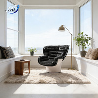 Fauteuil inclinable de luxe moderne avec dossier haut, structure en fibre de verre durable, canapé en cuir pour chambre, hôtel, salon, bureau à domicile