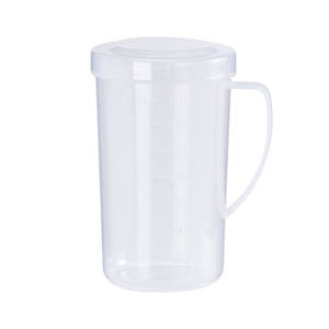 Milk Cup With <b>Lid</b> And Handle 500Ml <b>Microwaveable</b> Plastic Measuring Cup For Breakfast Minimalist Design - Product Image 4