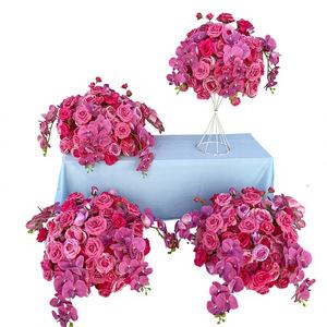 Boules de fleurs en soie rose pour centres de table de mariage, décoration d'événements et de fêtes - Product Image 1