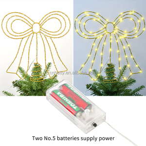 RTS <b>Topper</b> Star Christmas Tree Decorations High Quality Eco-friendly Iron butterfly Shape Top Star Machine-made Tree Ornaments - Product Image 5