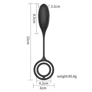 <span class=keywords><strong>Vibratore</strong></span> Anale con Doppi Anelli per il Pene Massaggiatore <span class=keywords><strong>Prostatico</strong></span> con Telecomando, Plug Anale con 10 Modalità di Vibrazione per Uomo - Product Image 6