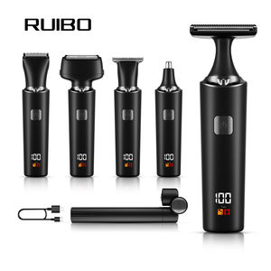 RUIBO 多機能メンズグルーミングキット 2段階速度調整 ターボ充電式電気シェーバー ウェット＆ドライ両用 ボディグルーマー 背中バリカン - Product Image 1