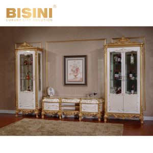 Juego de Dormitorio de Madera Real Francés de Lujo, Marco de Madera Maciza Tallada a Mano, Tapizado en Tela <span class=keywords><strong>Azul</strong></span>, Muebles de Cama King y Queen <span class=keywords><strong>para</strong></span> Bodas - Product Image 5