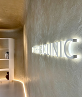 Enseigne personnalisée en acrylique 3D rétroéclairée par LED, logo halo lumineux, lettres murales, étanche, écologique, signalétique commerciale pour la vente au détail