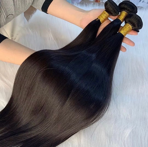 Échantillon Gratuit de Mèches de Cheveux Indiens Bruts Vierge à Cuticules Alignées, Fournisseur de Mèches de Cheveux Raides 10A Non Traités 100% Remy - Product Image 1