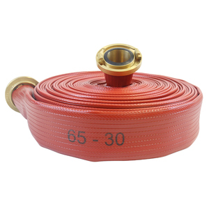 Tuyau d'incendie en caoutchouc nitrile/PVC de couleur rouge avec gaine tissée en polyester, raccords Storz en laiton/aluminium rouges durables, <span class=keywords><strong>type</strong></span> Allemagne - Product Image 1