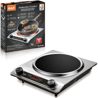 Table de cuisson à induction RAF R.8102 3500W avec affichage numérique LED, fonction minuterie, grande puissance, facile à nettoyer, appareil de cuisine électrique