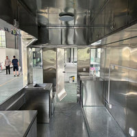 Camion de restauration entièrement équipé avec équipement de cuisine, camionnette mobile pour café et glaces, idéal pour un démarrage rapide d'activité commerciale