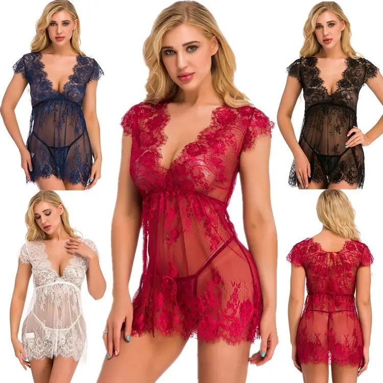 2022 fashion sexy women's casual lace fun women's home pajamas