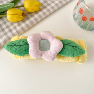 Diadema elástica al por mayor con diseño de hojas florales para spa, cuidado de la piel, maquillaje facial, accesorios para el cabello para ducha, banda para el cabello de belleza - Product Image 6