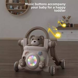 3-इन-1 मल्टीफंक्शनल प्लास्टिक वॉकर बेबी एंटी-रोलोवर ओ-आकार की पैर की खिलौना कार - Product Image 2