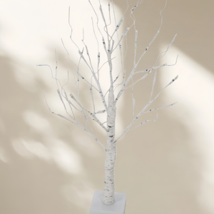 EAMBRITE Décoration d'intérieur Arbre de <span class=keywords><strong>bouleau</strong></span> blanc lumineux Décoration de Noël d'intérieur Lot de 4 Lumières LED USB à piles pour table - Product Image 2