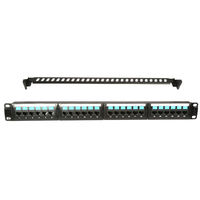 Panneau de raccordement Cat6 RJ45 24 ports fibre, accessoires de réseau personnalisés à bas prix, vente en gros
