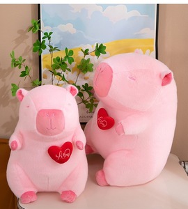 Lindo Peluche de Capibara, Muñeco de Peluche, Nuevo, con Tarjeta de Amor, Regalo de San Valentín, Muñeco Súper Suave, Relleno de Algodón PP, Lindo Muñeco - Product Image 2