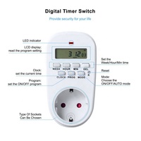 Petit minuteur numérique programmable hebdomadaire LCD 16A avec prise pour utilisation sur table