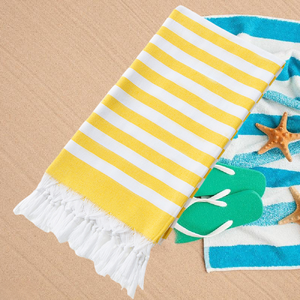 Custom 100*180CM 100% Cotton Beach <b>Towel</b> With Tassels Quick Dry Stripe Travel <b>Towel</b> Lightweight <b>Turkish</b> Bath <b>Towels</b> For Summer - Product Image 4