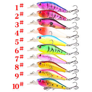 Leurre de pêche Xinyu Minnow 7,1 cm 7 g, leurre dur de plongée pour le bar, leurre d'eau moyenne avec hameçon triple, matériel de pêche - Product Image 1