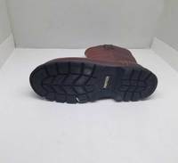 Bottes de sécurité industrielles en cuir nubuck marron à embout d'acier anti-écrasement, antidérapantes, confortables et respirantes, mi-mollet, avec construction Goodyear, pour l'hiver