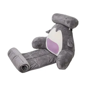 Penguin Rolling Mat Neck Support Lesekissen Backrest Bed Rest Back Reading Pillow With Arms