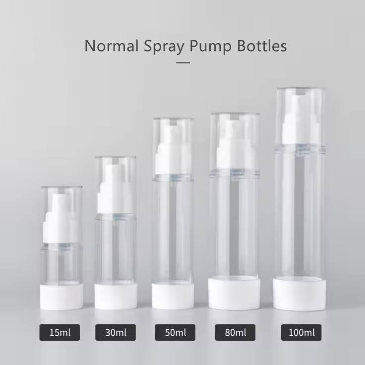 Bouteille transparente + pulvérisateur blanc standard