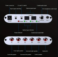 Convertisseur audio haut de gamme multicanal 192 kHz 24 bits DAC optique/coaxial vers sortie 5.1 RCA, carte de conversion audio OEM importée directement d'usine