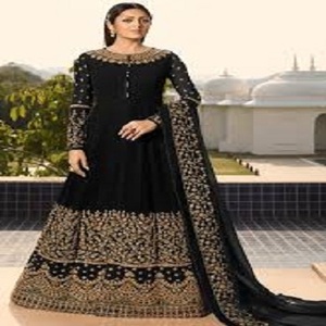 Costume de soirée de styliste pour femmes, prêt à porter, tenue indienne pour les occasions, facile à porter au quotidien - Product Image 2