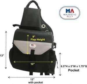 Nouveau sac BSCI le plus vendu, Selle de cheval Western en polyester de créateur à vendre, Selle d'endurance en polyester avec sac cantle détachable - Product Image 3