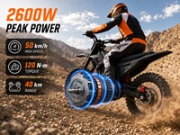 Moto tout-terrain électrique US Stock IN10 2600W à moteur central sans balais, 40 MPH, 146 Nm de couple, 48V 23AH, freins hydrauliques, IPX6
