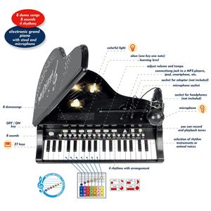 Jouet musical <span class=keywords><strong>Piano</strong></span> 37 touches Enfants Jouet musical multifonctionnel Orgue électronique Clavier avec microphone et connexion téléphonique - Product Image 2