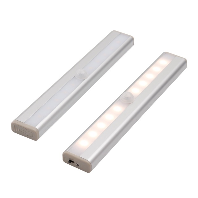 Portable Motion Sensor Wireless LED Night Lights Indoor Magnetic Strip Hallway Pathway Wardrobe Closet Staircase Sensor Light
