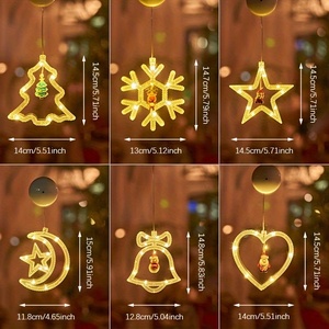 Luces Decorativas de Navidad con Diseño de Santa Claus, Muñeco de Nieve y Copos de Nieve para Ventanas, Paredes Interiores y Balcones, Ideales para Navidad, Halloween y Celebraciones - Product Image 3