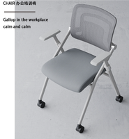 Chaise de formation de couleur blanche chaise de table d'étude adulte pour la formation école bureau mobile réunion chaise de formation en plastique