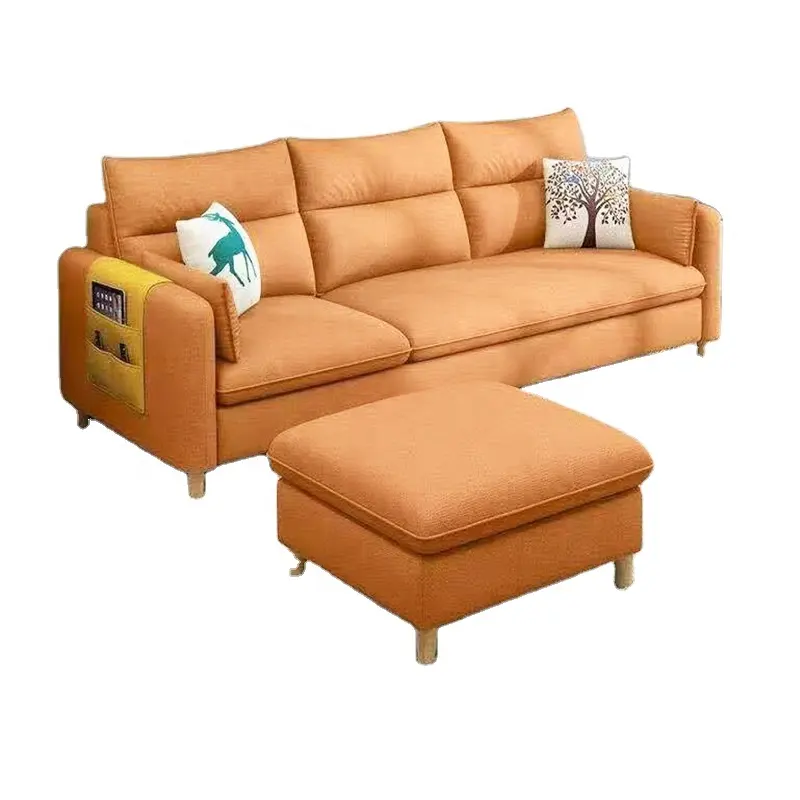 أريكة لغرفة المعيشة بتكنولوجيا قماشية أريكة مزدوجة بوحدة صغيرة أريكة شمالية