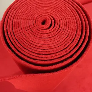 Alfombra roja de terciopelo de 5mm de espesor para salón de boda