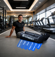 Pantalones Largos de Compresión de Aire de 6 Cámaras - Tecnología de Pulso Secuencial, Bomba DVT Portátil para Alivio Post-Entrenamiento