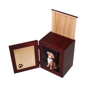 Custom Luxury Wooden Pet Urn <b>Box</b> Personalized Dog Cat Ash Coffin Memorial <b>Shadow</b> <b>Box</b> for Small Animals Wood Pet Casket for Dogs - Product Image 3