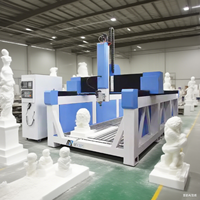 Máquina Router CNC Automática con Motor PLC, Husillo de 4 Ejes y 6KW, Transmisión de Engranaje Único, para Moldes de Tapones de Embarcaciones Pequeñas, con Cambiador de Herramientas y Rodamientos