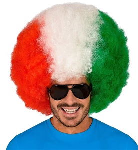 Evento deportivo Cheerleading Party Cheering Props Francia Fútbol Fans Payaso Pelucas Bandera Color Fan Peluca Sombrero - Product Image 6