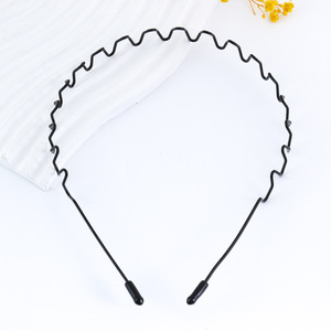 Vente en gros bandeau <span class=keywords><strong>zigzag</strong></span> antidérapant avec peigne noir bandeau simple pour homme et adulte - Product Image 2