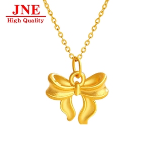 Colgante de Oro 999, Collar con Lazo de Princesa, Accesorios de Oro para Transmisiones en Vivo de Tik Tok, Venta al Por Mayor - Product Image 1