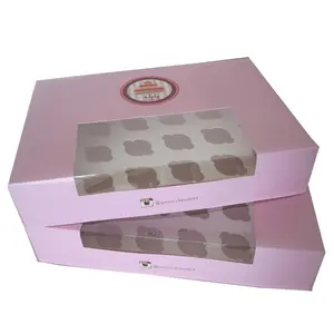 Mini Kartonnen Cupcake Doos/Papieren Verpakking Voedsel Taart Dozen