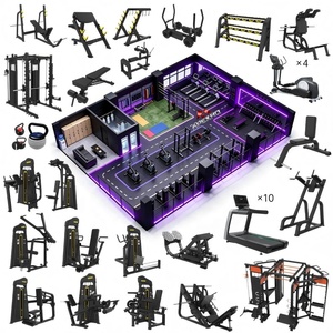 <span class=keywords><strong>Set</strong></span> Completo di Attrezzature Commerciali per <span class=keywords><strong>Palestra</strong></span> con Macchine a Carico Selezionabile e Design 3D per Allestimenti Fitness Professionali - Product Image 1