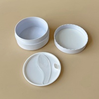 Pot cosmétique en ABS à paroi simple de 100g, forme cylindrique avec couvercle à vis, pour crème visage, impression sérigraphiée