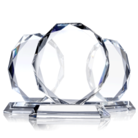 Gravure Laser personnalisée récompenses d'entreprise trophée en verre cristal récompense trophée en verre cristal