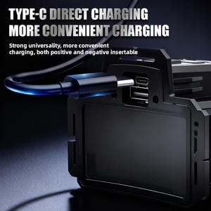 Lampe frontale LED 30W à <span class=keywords><strong>longue</strong></span> <span class=keywords><strong>portée</strong></span> avec capteur, chargement Type-C, batterie intégrée 5000 mAh, 2000 lumens, <span class=keywords><strong>mini</strong></span> <span class=keywords><strong>phare</strong></span> avec lumière rouge et bleue - Product Image 5