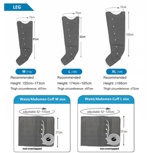 Аппарат для прессотерапии CE Healthcare: 6-камерный пневматический компрессионный массажер для лимфодренажа ног и талии, восстанавливающие сапоги - Product Image 5